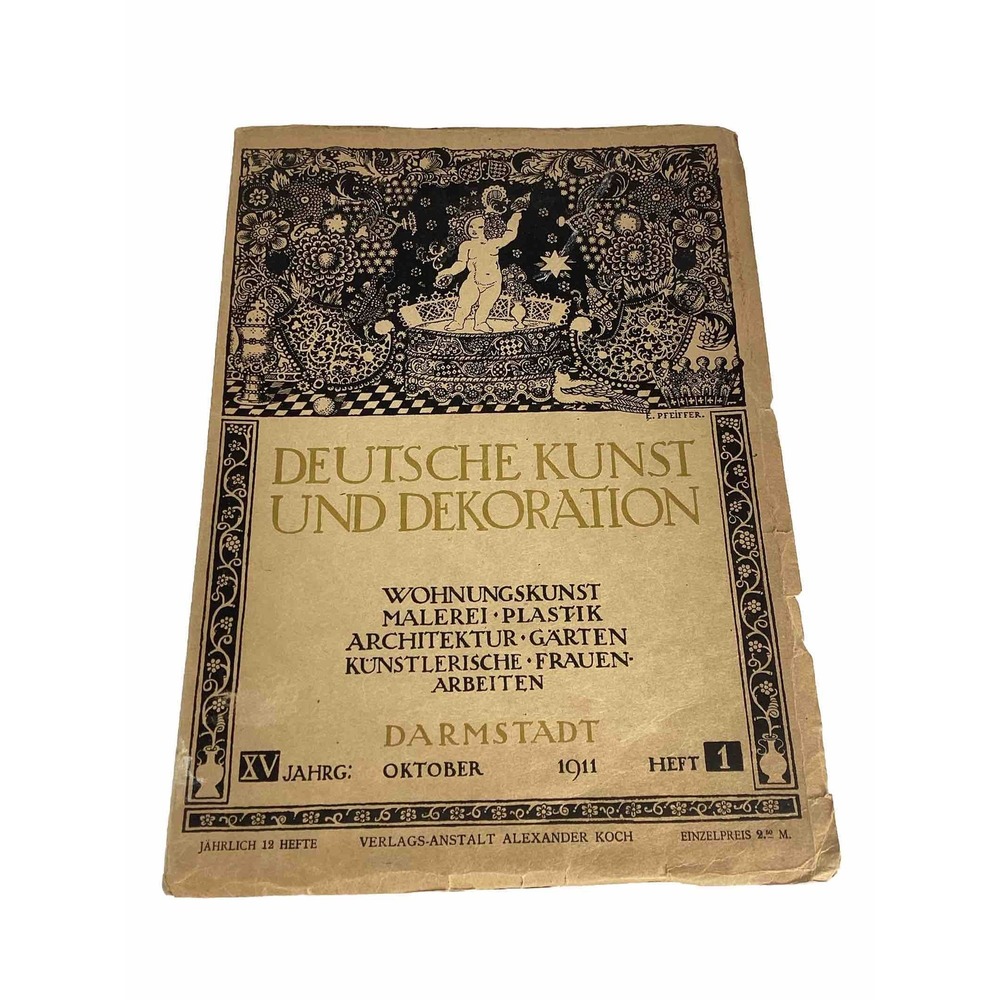 1911 Oktober DEUTSCHE KUNST UND DEKORATION MAGAZINE Darmstadt German Language